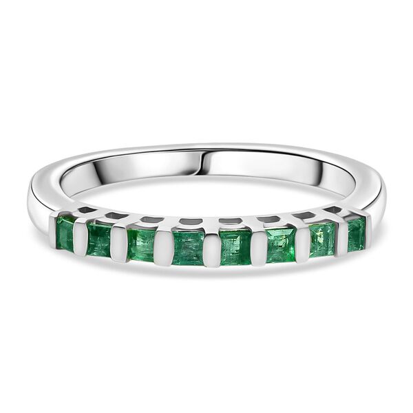 Kagem sambischer Smaragd Ring, 925 Silber rhodiniert - 0,39 ct. image number 0