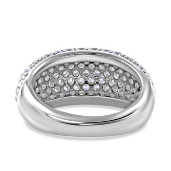 LUSTRO STELLA - Wei&szlig;er Zirkonia Ring, 925 Silber rhodiniert (Gr&ouml;&szlig;e 18.00) 5.42 ct