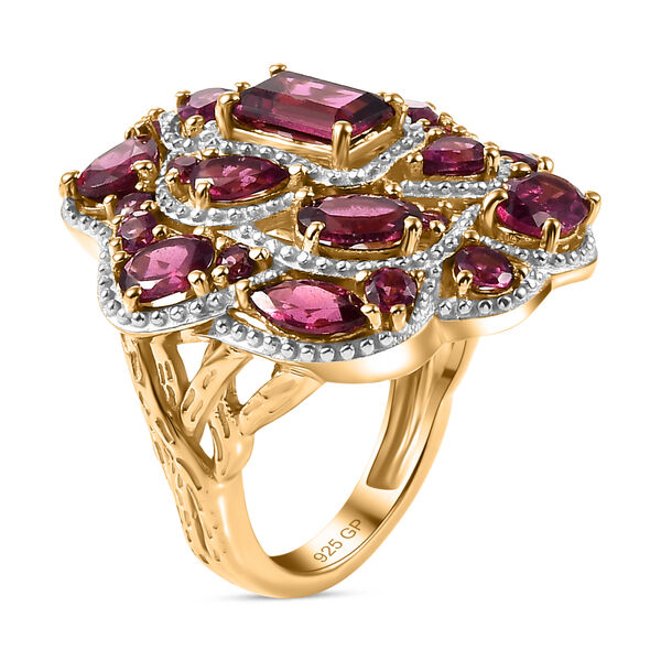 GP Italian Garden Kollektion-Rhodolith Granat und Kanchanaburi blauer Saphir-Ring - 6,91 ct. image number 7