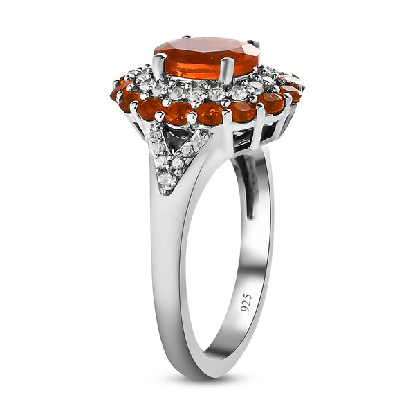 Mexikanischer Feueropal-Ring, 925 Silber platiniert  ca. 2,10 ct image number 5