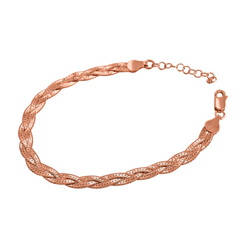 925 Silber rosévergoldet Armband ca. 18 cm ca. 4,16g image number 0