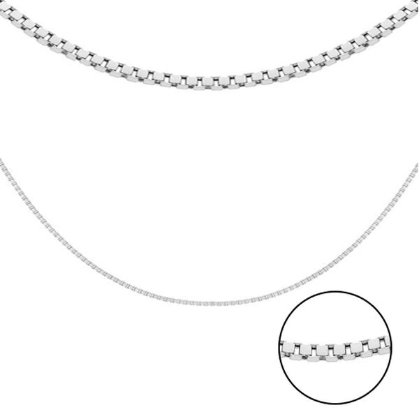 925 Silber ca. 45 cm Box Kette