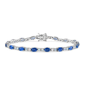 D joy Kyanit, Premium Regenbogen Mondstein Armband ca. 19 cm 925 Silber rhodiniert ca. 10,86 ct.