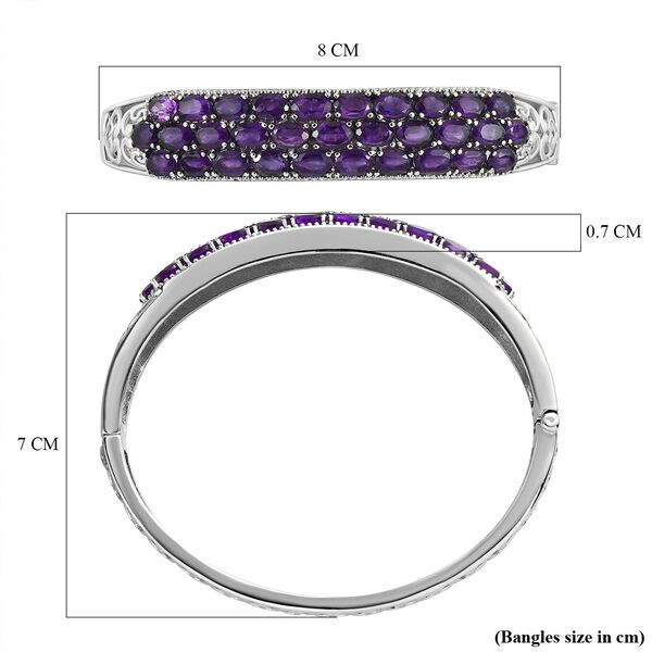 Afrikanischer Amethyst Armreif, 19 cm - 14,10 ct. image number 6