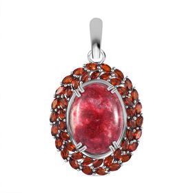 AA Thulit und roter Granat-Anhänger - 23,69 ct.