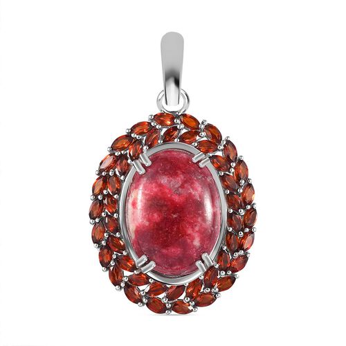 AA Thulit und roter Granat-Anhänger - 23,69 ct. image number 0