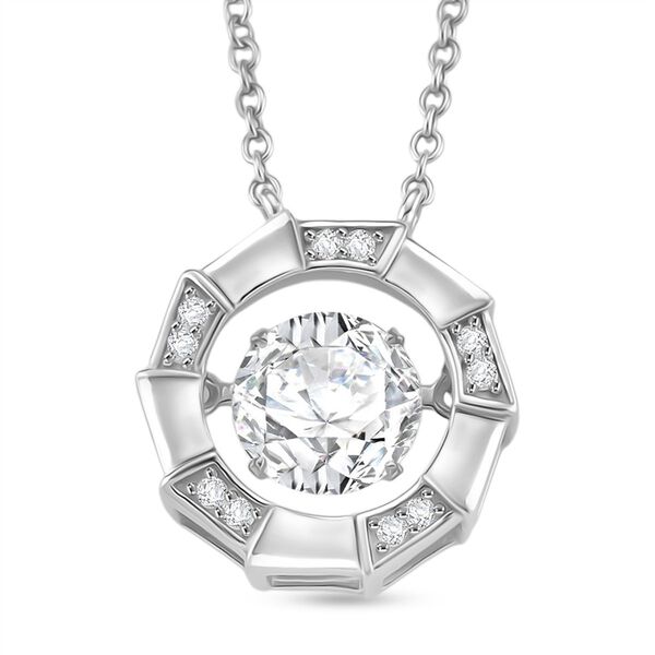 RADIANTA GRA zertifiziert Moissanit (D-VVS) Halskette ca. 45 cm 925 Silber rhodiniert ca. 1.88 ct image number 0