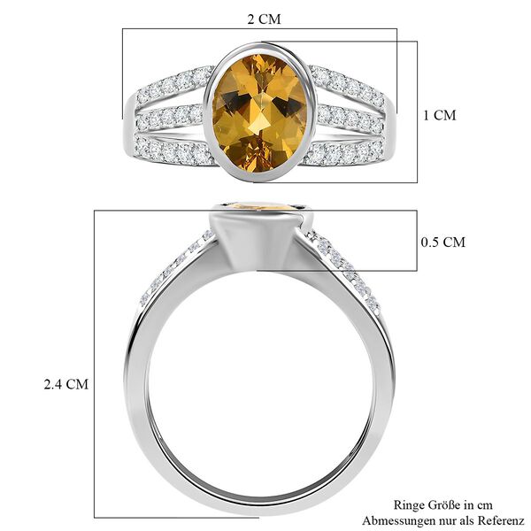 AAA Premium brasilianischer Heliodor und Zirkon-Ring - 2,04 ct. image number 6