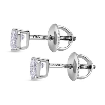LUXURIANT SGL zertifizierte VS-EF Labor Herz Diamant Ohrringe in 950 Platin - 1 ct.