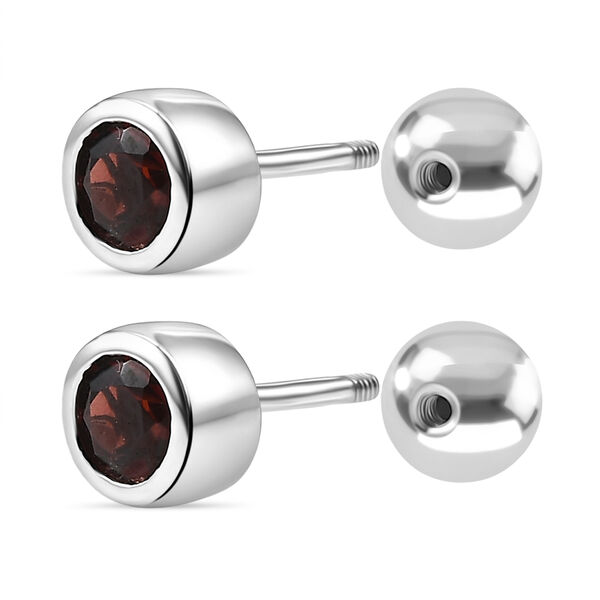 Mosambik Granat Ohrringe, 925 Silber rhodiniert - 0,70 ct. image number 4