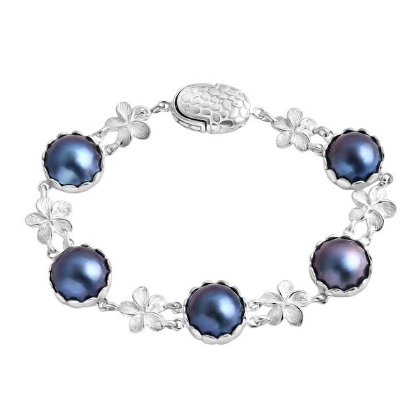 Mabe Perle (8-10 mm) Armband ca. 20 cm 925 Silber image number 3