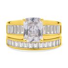 Wei&szlig;er Zirkonia Schmuckset, Messing ca. 8,10 ct