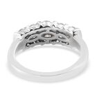 LUSTRO STELLA Hergestellt mit ZIRKONIA Ring 925 Silber Platin-Überzug (Größe 16.00) 1.35 ct image number 4