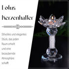 Lotus-Kerzenhalter mit weißem synthetischem Kristall image number 1