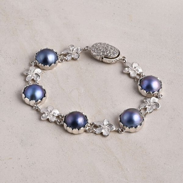 Mabe Perle Armband ca. 19 cm 925 Silber image number 1