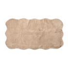 Kunstfell-Teppich mit Schaumstoffbasis, Wolkenform, 100x180 cm, Cremebeige