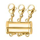 Evertrue - Stufenschloss mit drei Reihen, reiner Edelstahl Goldfarben