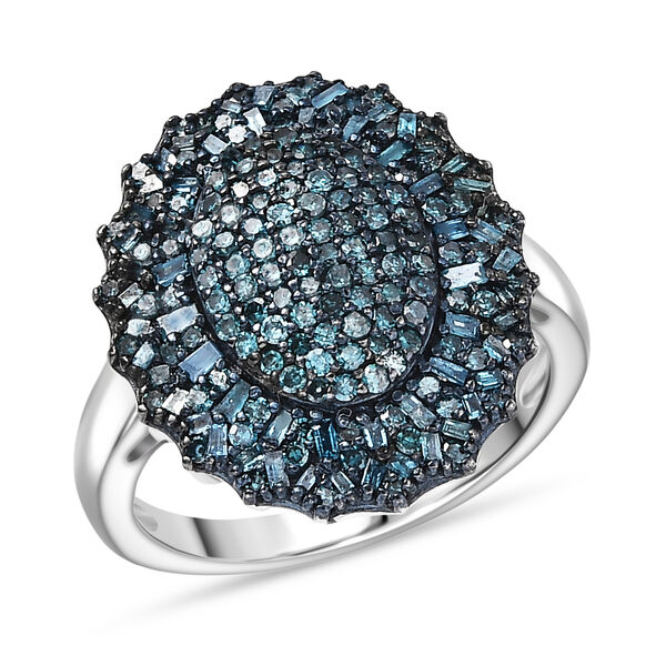 D'Joy blauer Diamant Ring - 1,08 ct. image number 4