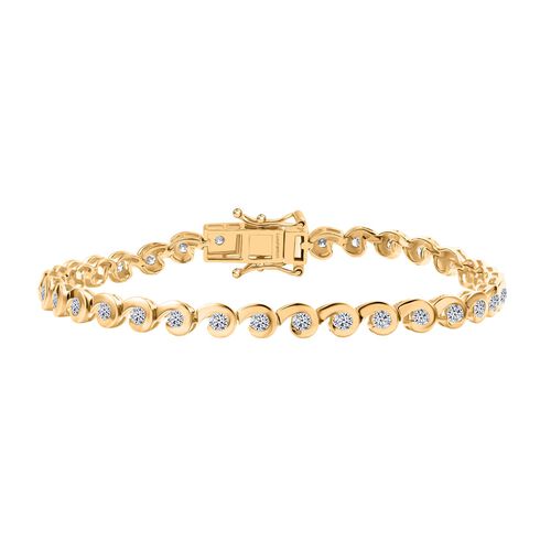 LUXURIANT DIAMOND- SI Labor Diamant 19cm Armband, 925 Silber 750 Gelbgold Vermeil - 2,51 ct. image number 0