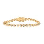 LUXURIANT DIAMOND - Lab Grown Diamant SI Armband ca. 19 cm 925 Silber 750 Gelbgold Vermeil ca. 2.51 ct