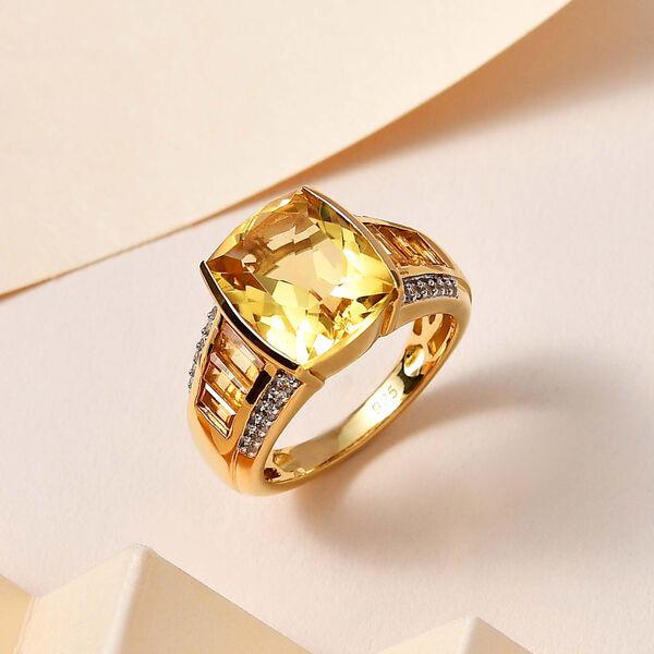 Citrin und Zirkon Ring - 6,48 ct. image number 2