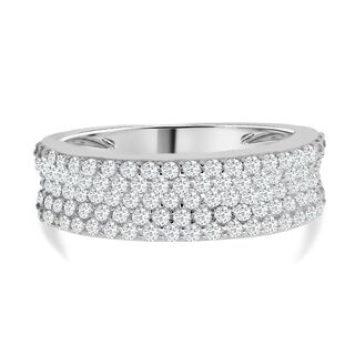 Lustro Stella - weißer Zirkonia Ring, 925 Silber rhodiniert (Größe 17.00) ca. 0.93 ct