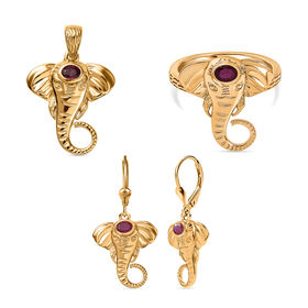 D'Joy AA afrikanisches Rubin Schmuckset