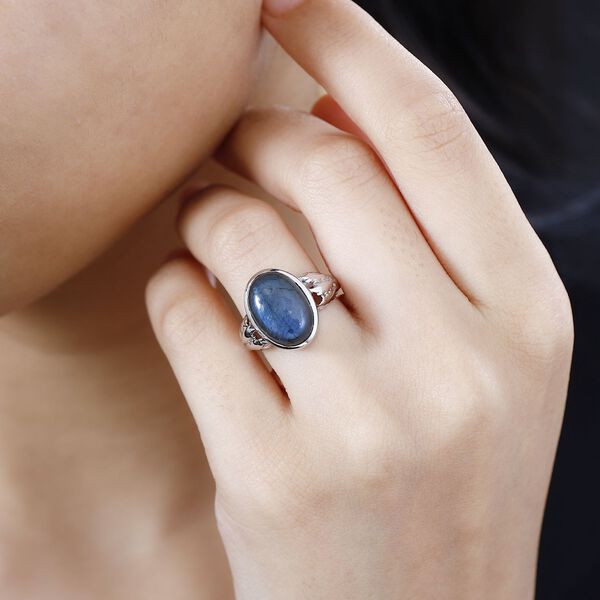 Labradorit Ring 950 Kupfer (Größe 18.00) ca. 7,03 ct image number 4