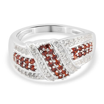 LUSTRO STELLA - Granat Zirkonia Ring 925 Silber (Gr&ouml;&szlig;e 16.00) ca. 0,97 ct