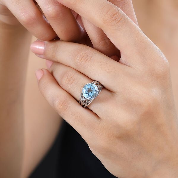 Himmelblauer Topas-Ring  - 4,25 ct. image number 3