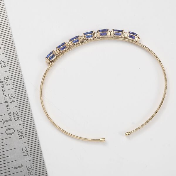 AAA Tansanit Armreif in 375 Gold, 19cm - 4,56 ct. image number 7