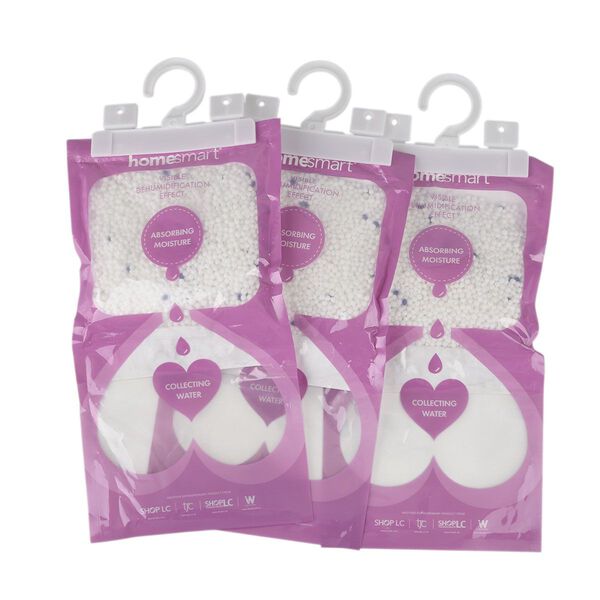 HOME SMART H&auml;ngender Luftentfeuchter Beutel, 10 St&uuml;ck, Lavendel, 30x16cm, Rosa image number 5