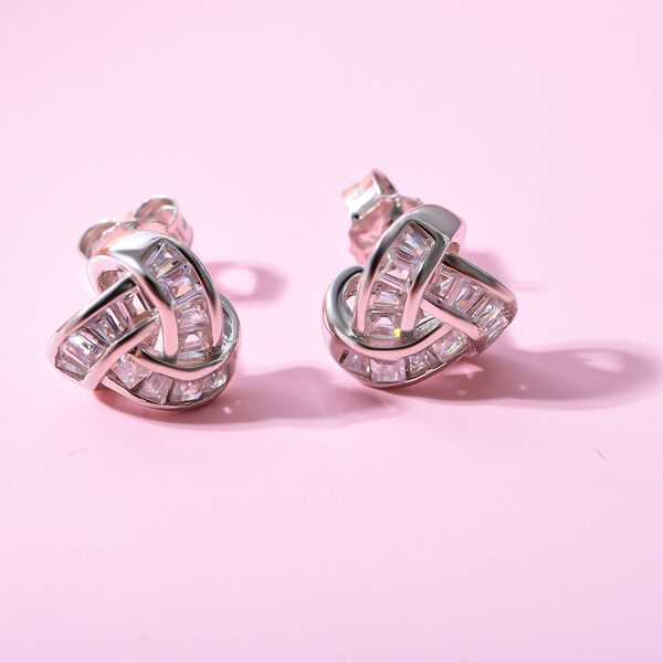 Lustro Stella - Wei&szlig;e Zirkonia Ohrringe, 925 Silber platiniert ca. 4.68 ct image number 1