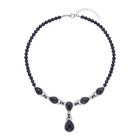 Blaue Sandstein Halskette ca. 45 cm  ca. 164.00 ct