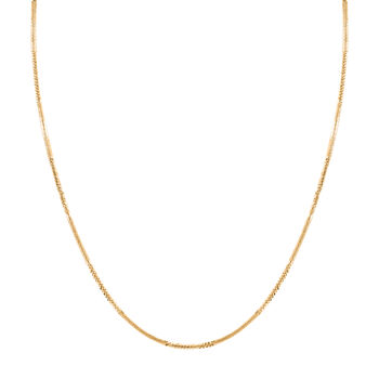 Italianische alternierende Margarita-Kette, ca. 50 cm, 925 Silber vergoldet, ca. 4,13g