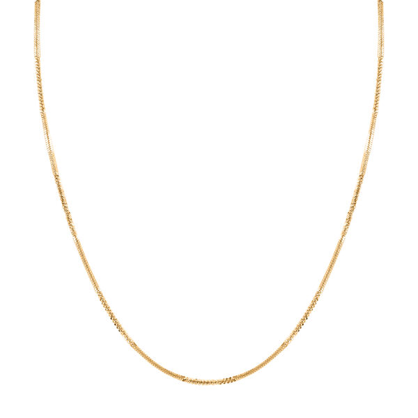 Italianische alternierende Margarita-Kette, ca. 50 cm, 925 Silber vergoldet, ca. 4,13g