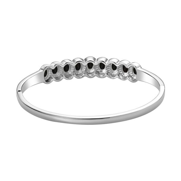 Schwarzer Spinell Armreif ca. 19 cm Edelstahl ca. 5.27 ct image number 4