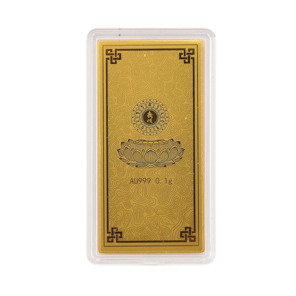 Ein Hauch von Luxus- 999er Goldplatte Muster der sieben Chakren image number 4