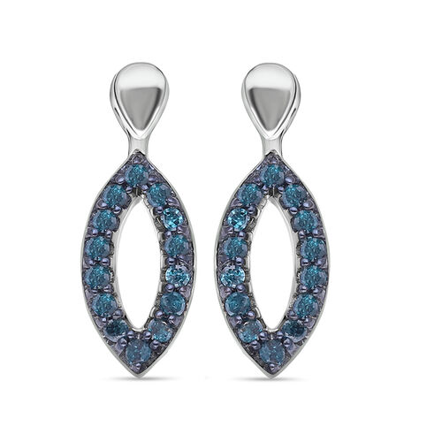 Blauer Diamant-Ohrringe - 0,15 ct. image number 0