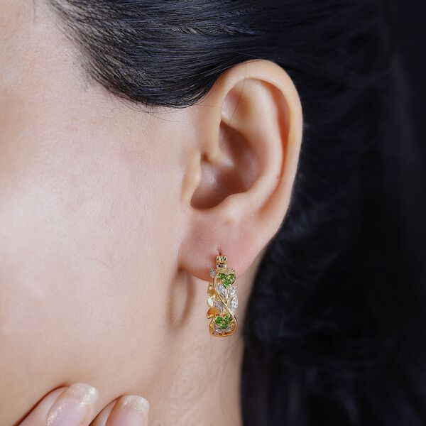 ALLORO AA Nat&uuml;rliche Chromdiopsid-Ohrringe - 0,47 ct. image number 9