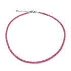 Ilakaka Hot Pink Saphir Rondelle Halskette ca. 45 cm lange 925 Silber ca. 38.25 ct image number 0