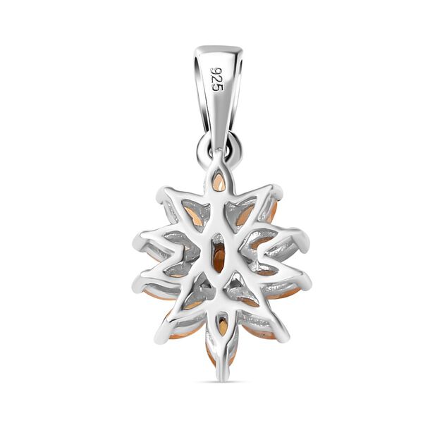 Feueropal Anhänger 925 Silber rhodiniert ca. 0.63 ct image number 5