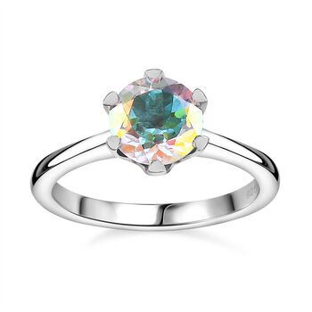 Merkur mystischer Topas Ring 925 Silber (Gr&ouml;&szlig;e 18.00) ca. 1,20 ct