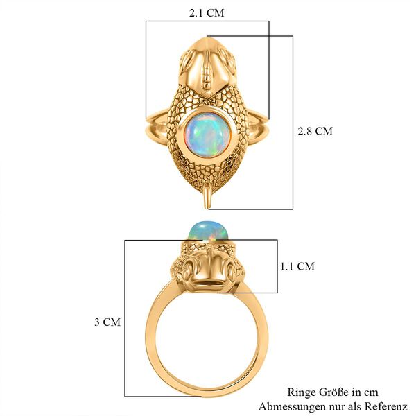 GP Trionfo Kollektion - AA Nat&uuml;rlicher, &auml;thiopischer Welo Opal und Kanchanaburi blauer Saphir-Ring - 0,92 ct. image number 7