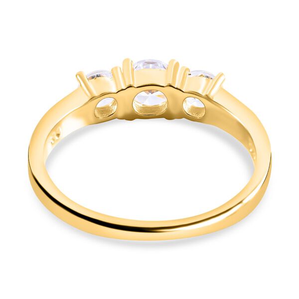 LUSTRO STELLA - Wei&szlig;er Zirkonia-Ring, 925 Silber vergoldet - 1,75 ct. image number 4