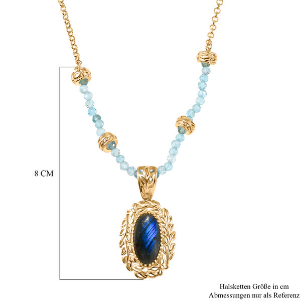 EverTrue AAA Labradorit und blaue Apatit 45cm Halskette - 14,56 ct. image number 6