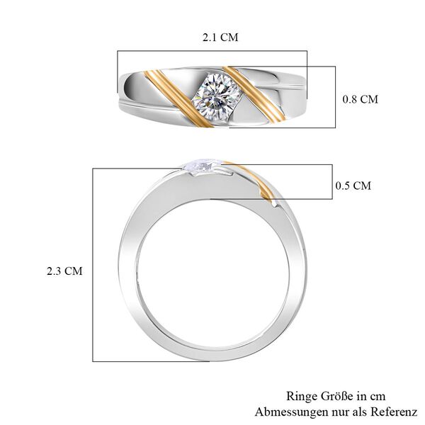 2er-Set- Moissanit Ringe - 0,90 ct. image number 7