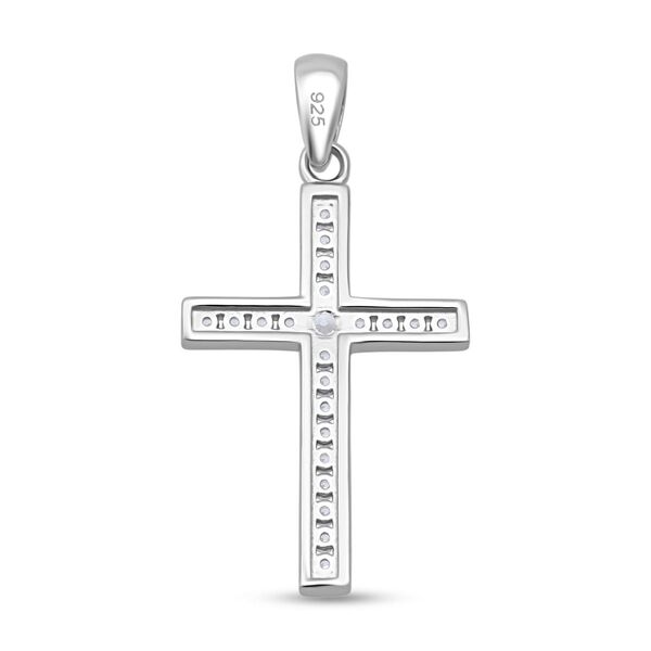 LUSTRO STELLA wei&szlig;er Zirkonia Anh&auml;nger im Kreuz-Design image number 4