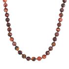 Leopard Jaspis Halskette ca. 45 cm Reiner Edelstahl ca. 230,55 ct.