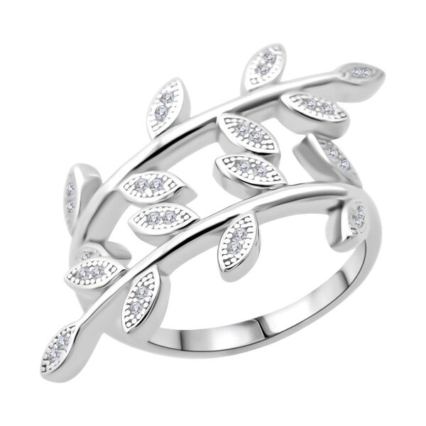 LUSTRO STELLA - Wei&szlig;er Zirkonia Ring 925 Silber rhodiniert (Gr&ouml;&szlig;e 18.00) image number 3